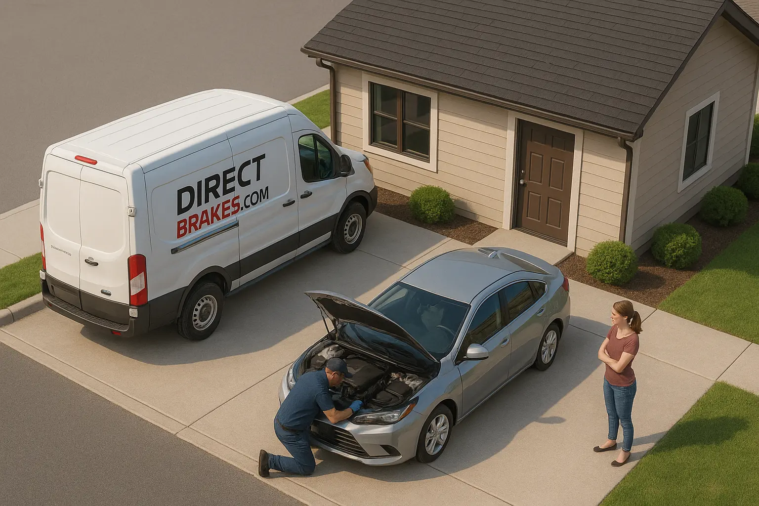 Certified technician replacing brake rotors at your location in Sioux Falls