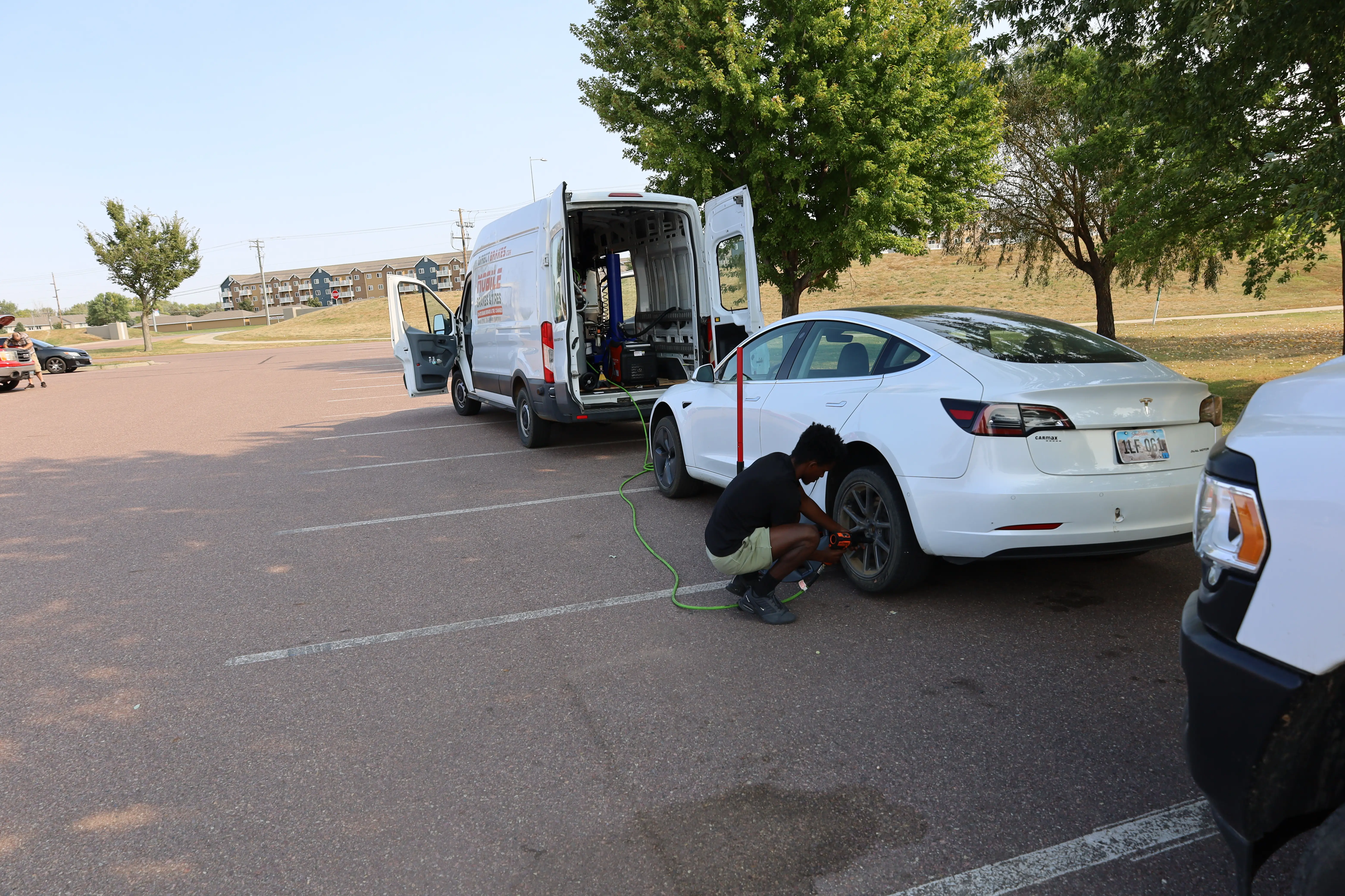 Direct Brakes mobile service vehicle providing on-site brake repair in Sioux Falls, SD