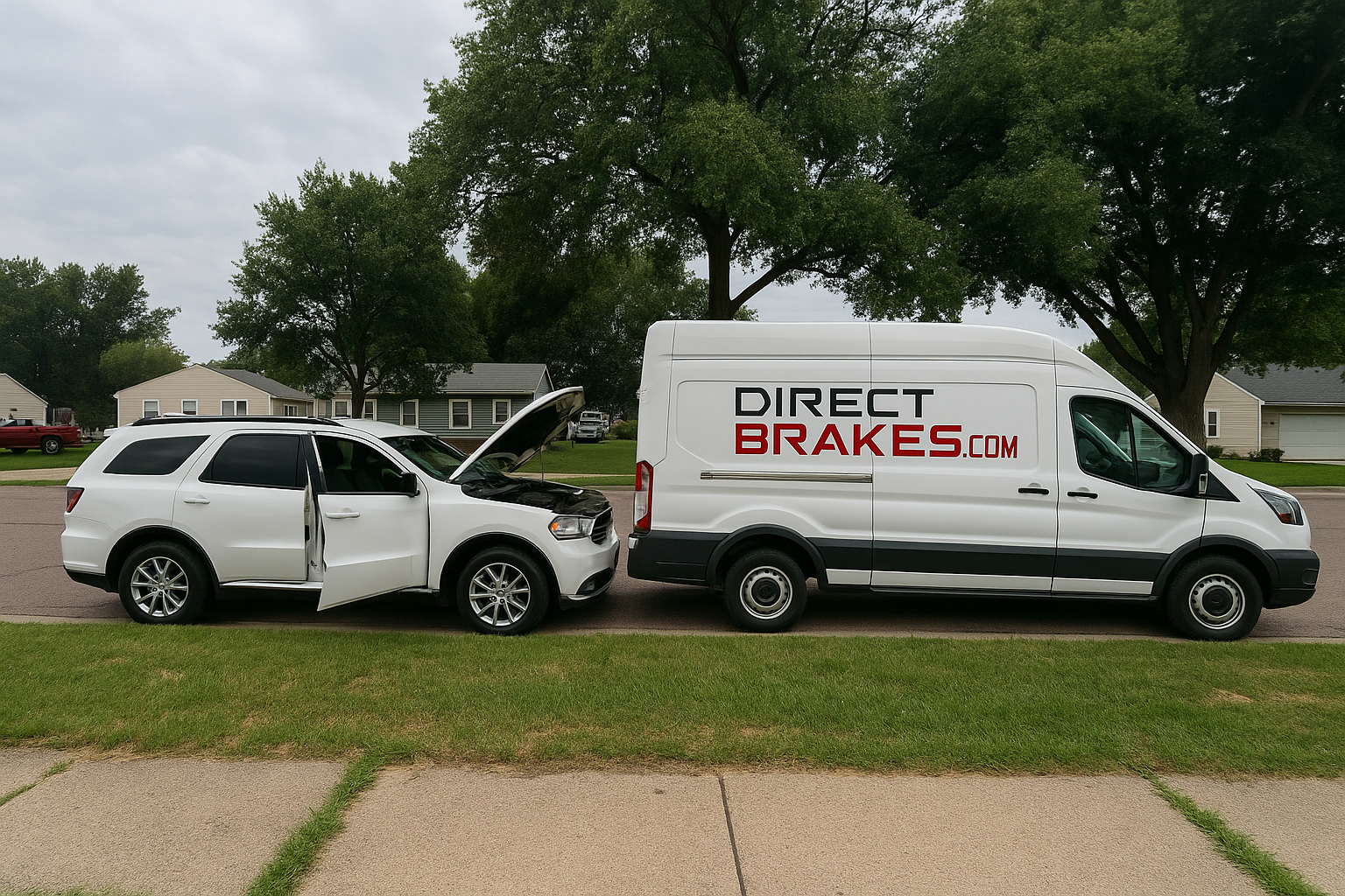 Direct Brakes technician installing AGM battery in Subaru Crosstrek with proper cold cranking amps