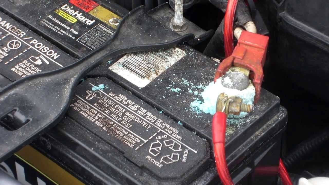 Corroded car battery terminals needing replacement in Sioux Falls SD