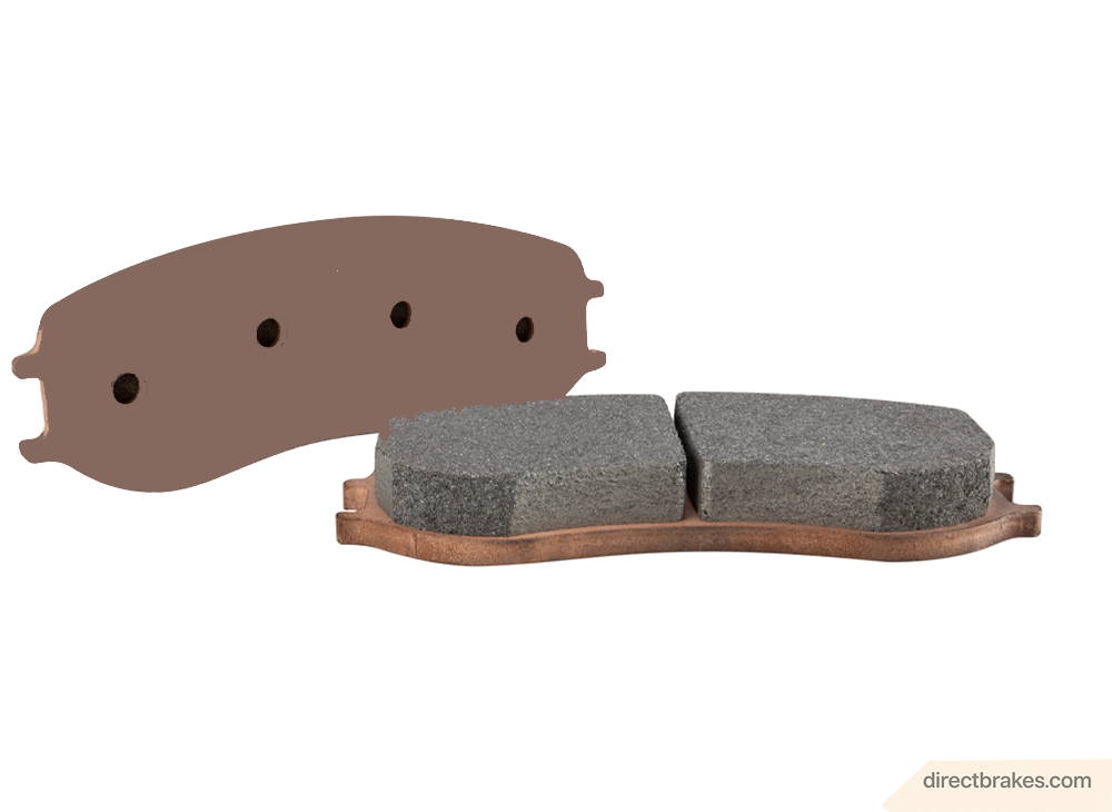 Performance brake pads suited for high-heat use