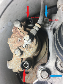 7mm Allen wrench in Ford Fusion caliper pin