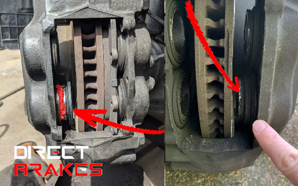 Sticking brake caliper causing uneven wear