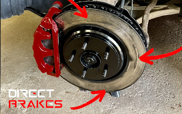 Severely warped brake rotor
