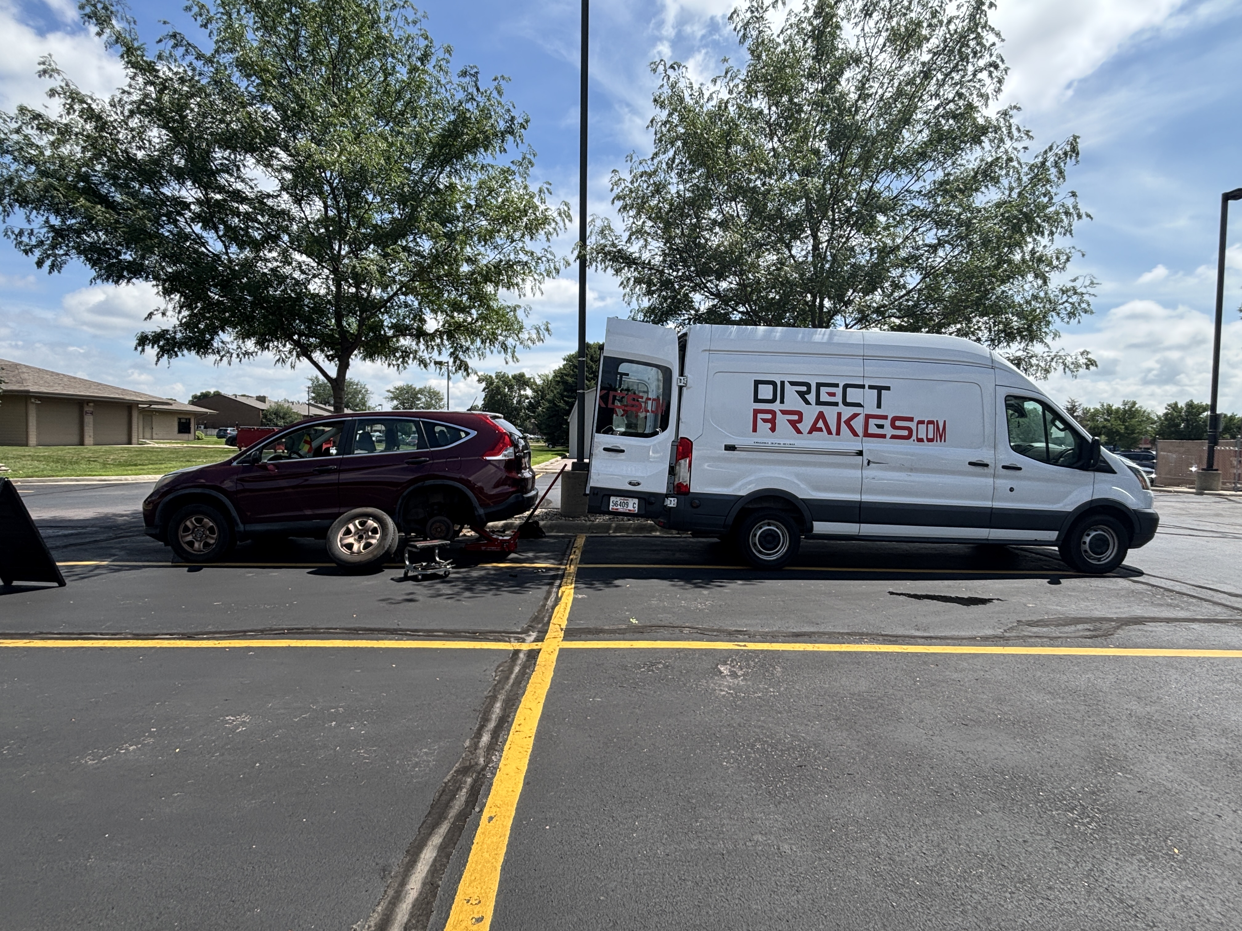 Fleet driver with serviced vehicle