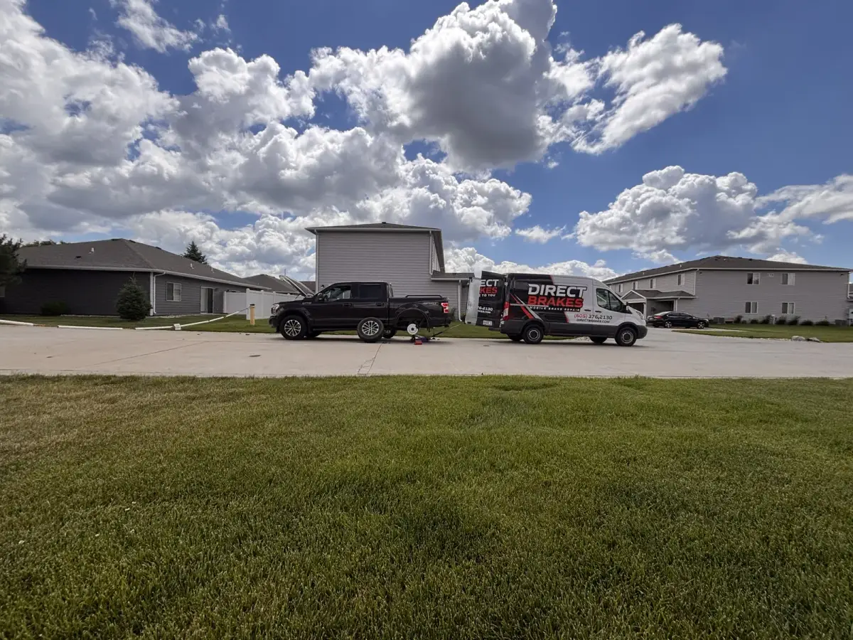 Ford F-150 brake repair service by Direct Brakes mobile technician in Sioux Falls