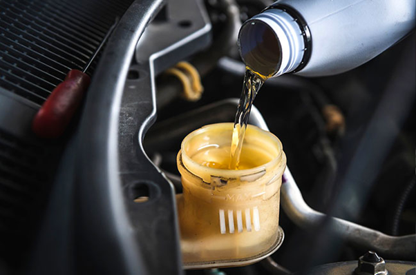 Comparison of fresh vs contaminated brake fluid
