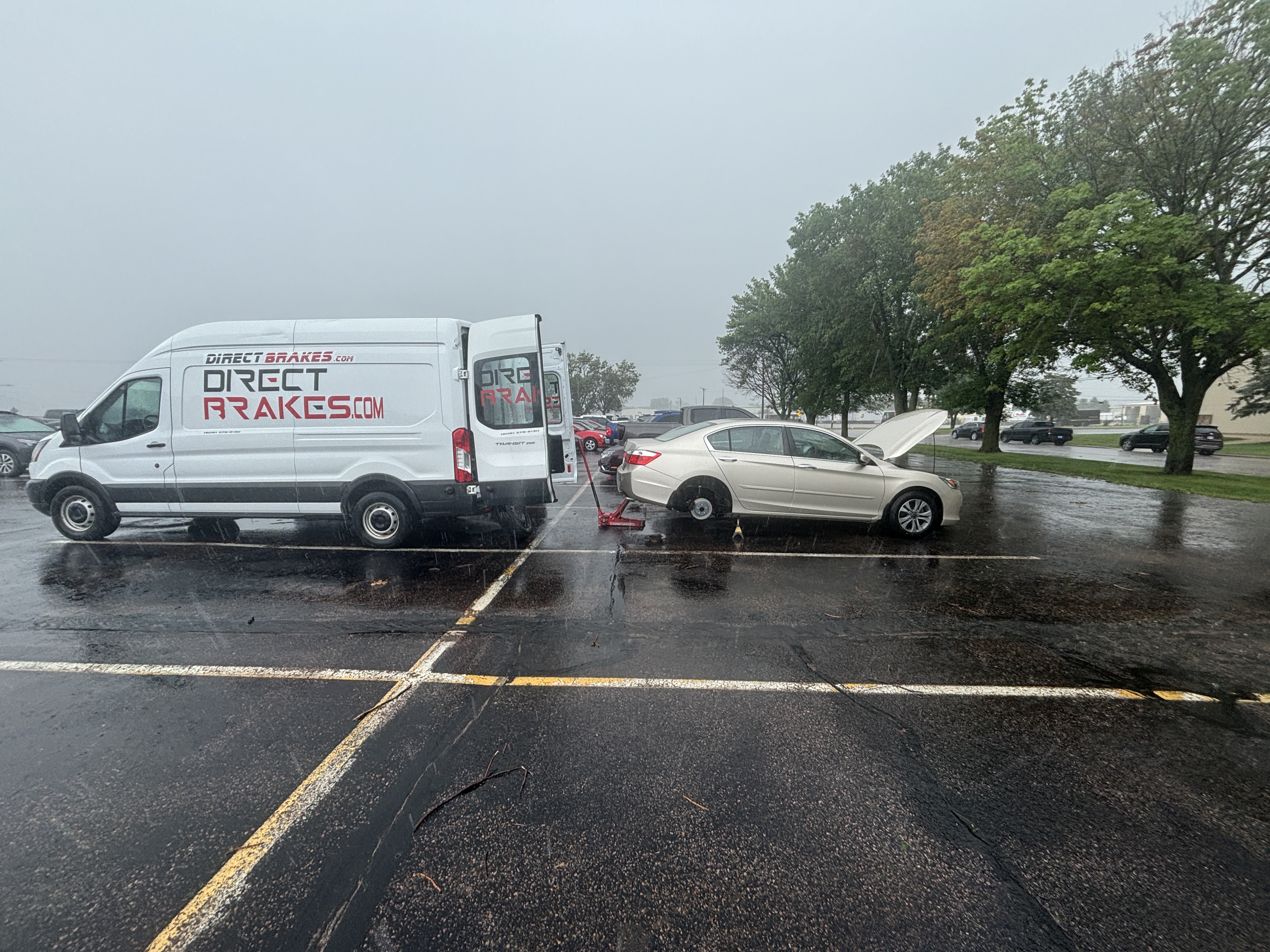 Direct Brakes certified technician providing mobile brake repair in Sioux Falls, SD