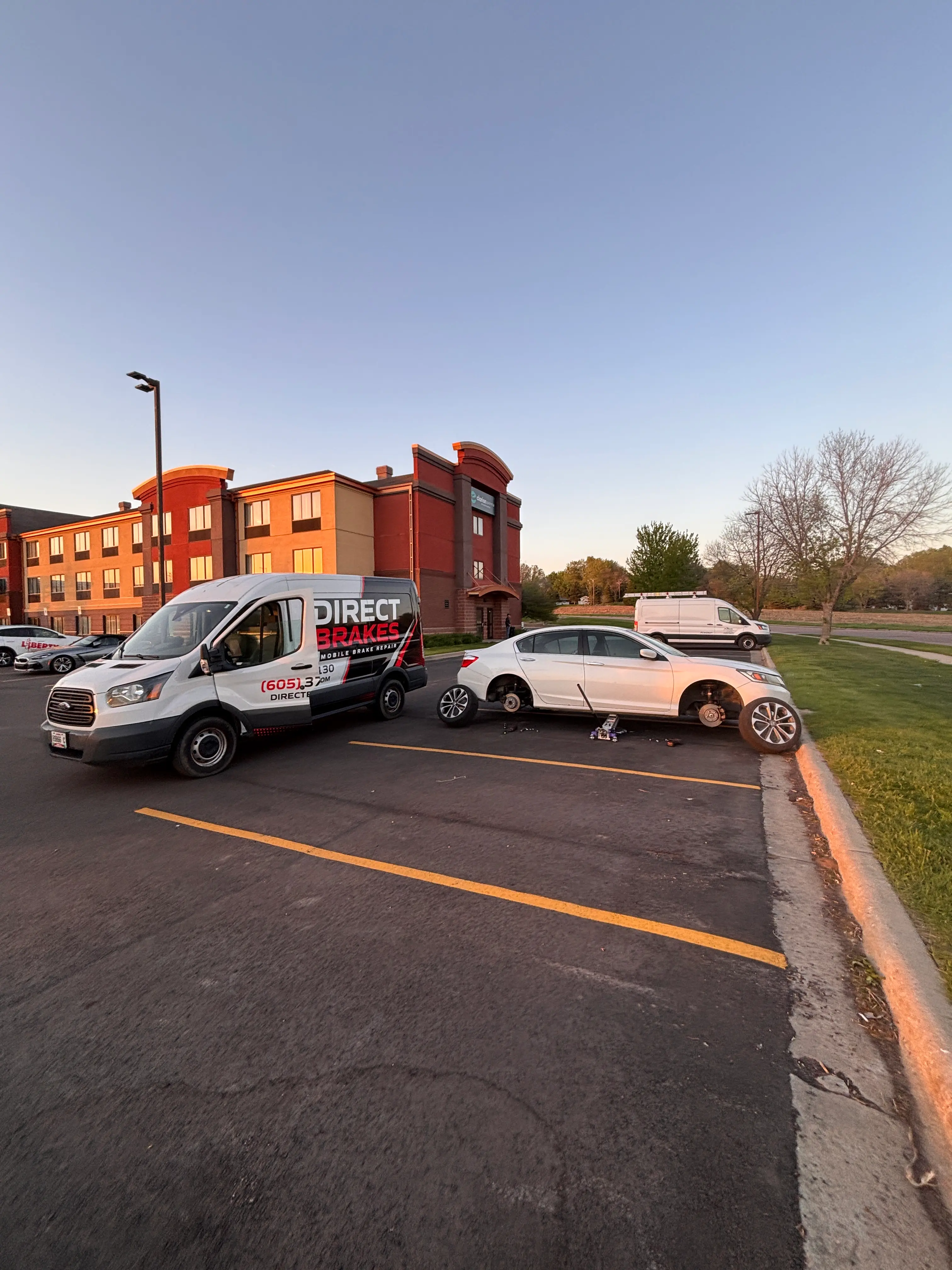 Brake repair service in Omaha showing brake components